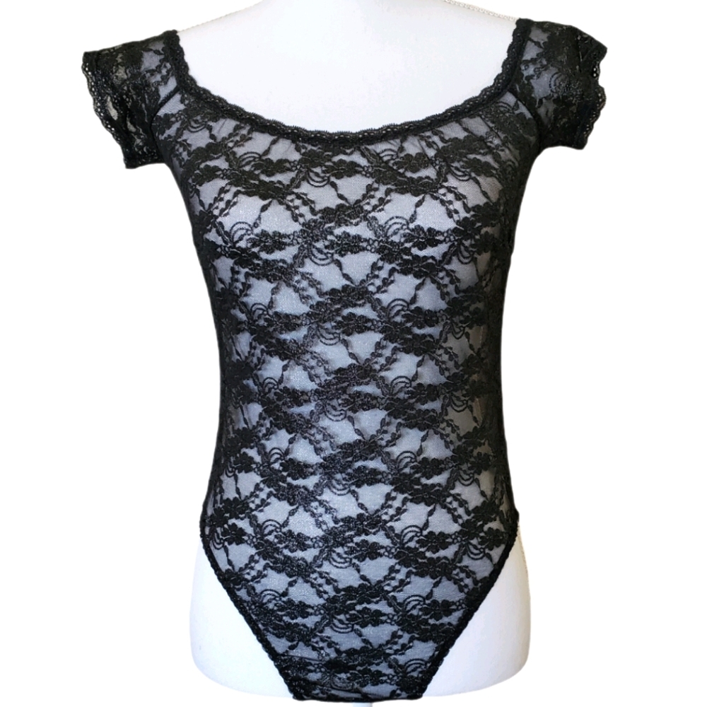 Victoria's Secret Metallic Lace Teddy Bodysuit